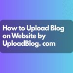 How to Upload Blog on Website by UploadBlog. com