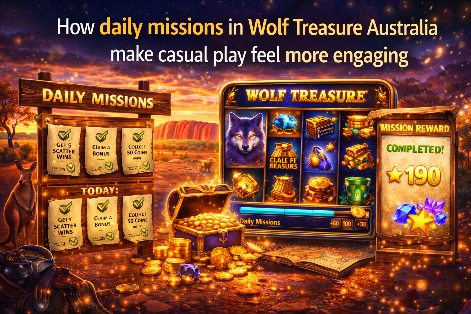Daily missions in Wolf Treasure Australia: why small goals keep the game interesting