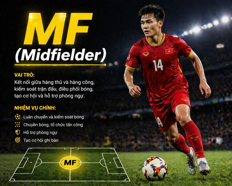 What does MF mean in football? Detailed explanation.